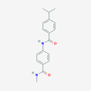 molecular formula C18H20N2O2 B240668 4-isopropyl-N-{4-[(methylamino)carbonyl]phenyl}benzamide 