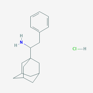 molecular formula C18H26ClN B2406686 1-(1-Adamantyl)-2-phényléthanamine ; chlorhydrate CAS No. 2305251-91-4