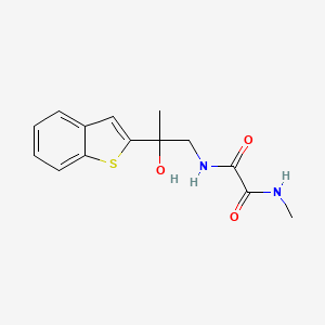 molecular formula C14H16N2O3S B2406693 N1-(2-(苯并[b]噻吩-2-基)-2-羟基丙基)-N2-甲氧乙酰胺 CAS No. 2034264-06-5