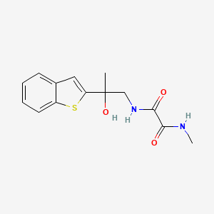 molecular formula C14H16N2O3S B2406693 N1-(2-(ベンゾ[b]チオフェン-2-イル)-2-ヒドロキシプロピル)-N2-メチルオキサラミド CAS No. 2034264-06-5