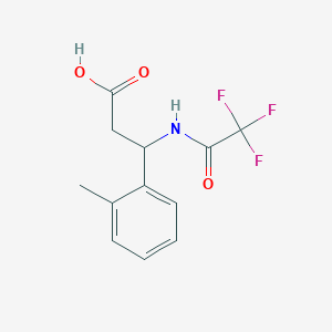 molecular formula C12H12F3NO3 B2406694 3-(2-甲苯基)-3-[(2,2,2-三氟乙酰)氨基]丙酸 CAS No. 117291-10-8