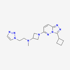 1-{3-cyclobutyl-[1,2,4]triazolo[4,3-b]pyridazin-6-yl}-N-methyl-N-[2-(1H-1,2,3-triazol-1-yl)ethyl]azetidin-3-amine