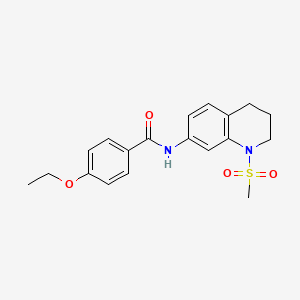 molecular formula C19H22N2O4S B2406698 4-ethoxy-N-(1-methylsulfonyl-3,4-dihydro-2H-quinolin-7-yl)benzamide CAS No. 946298-99-3