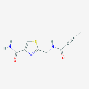 2-[(But-2-ynoylamino)methyl]-1,3-thiazole-4-carboxamide