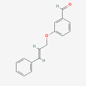 molecular formula C16H14O2 B2406707 3-{[(2E)-3-phenylprop-2-enyl]oxy}benzaldehyde CAS No. 1459215-97-4; 192457-33-3
