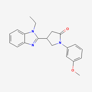 molecular formula C20H21N3O2 B2406716 4-(1-乙基-1H-苯并[d]咪唑-2-基)-1-(3-甲氧苯基)吡咯烷-2-酮 CAS No. 577763-79-2