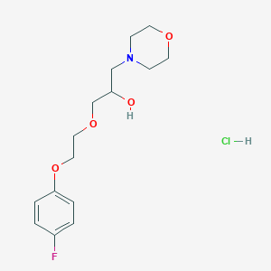 molecular formula C15H23ClFNO4 B2406719 1-(2-(4-Fluorophenoxy)ethoxy)-3-morpholinopropan-2-ol hydrochloride CAS No. 1351661-19-2