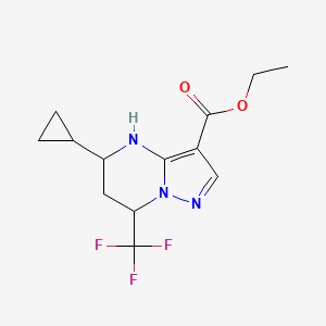 Ethyl 5-cyclopropyl-7-(trifluoromethyl)-4,5,6,7-tetrahydropyrazolo[1,5-a]pyrimidine-3-carboxylate