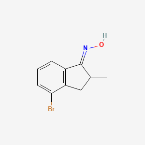 molecular formula C10H10BrNO B2406728 (NE)-N-(4-bromo-2-methyl-2,3-dihydroinden-1-ylidene)hydroxylamine CAS No. 2379973-89-2