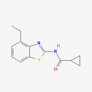 molecular formula C13H14N2OS B2406730 N-(4-ethylbenzo[d]thiazol-2-yl)cyclopropanecarboxamide CAS No. 32895-07-1