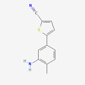 molecular formula C12H10N2S B2406734 5-(3-Amino-4-methylphenyl)thiophene-2-carbonitrile CAS No. 1871611-18-5