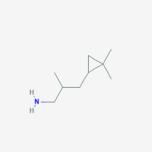 molecular formula C9H19N B2406749 3-(2,2-Dimethylcyclopropyl)-2-methylpropan-1-amine CAS No. 2169176-09-2