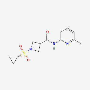 molecular formula C13H17N3O3S B2406751 1-(cyclopropylsulfonyl)-N-(6-methylpyridin-2-yl)azetidine-3-carboxamide CAS No. 1428371-44-1