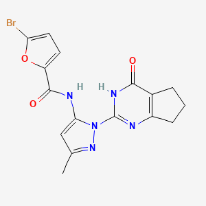 5-bromo-N-(3-methyl-1-(4-oxo-4,5,6,7-tetrahydro-3H-cyclopenta[d]pyrimidin-2-yl)-1H-pyrazol-5-yl)furan-2-carboxamide
