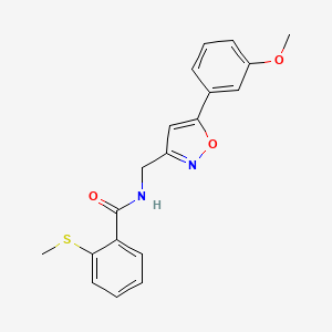 N-((5-(3-methoxyphenyl)isoxazol-3-yl)methyl)-2-(methylthio)benzamide