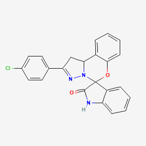 2-(4-Chlorophenyl)-1,10b-dihydrospiro[benzo[e]pyrazolo[1,5-c][1,3]oxazine-5,3'-indolin]-2'-one