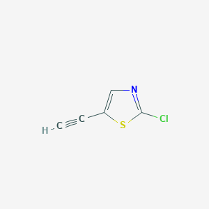 molecular formula C5H2ClNS B2406760 2-氯-5-乙炔基-1,3-噻唑 CAS No. 1909337-22-9