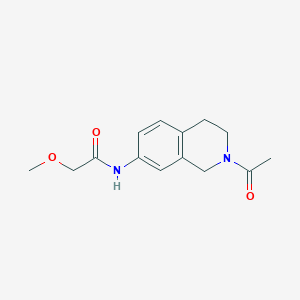 molecular formula C14H18N2O3 B2406763 N-(2-acetyl-3,4-dihydro-1H-isoquinolin-7-yl)-2-methoxyacetamide CAS No. 955757-59-2