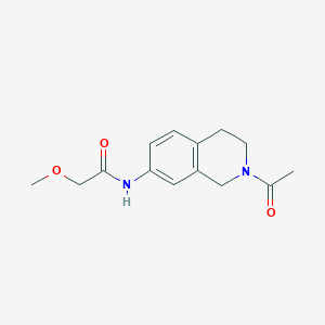 molecular formula C14H18N2O3 B2406763 N-(2-乙酰-3,4-二氢-1H-异喹啉-7-基)-2-甲氧基乙酰胺 CAS No. 955757-59-2