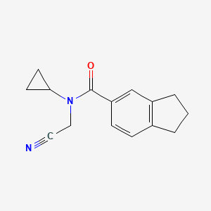 molecular formula C15H16N2O B2406777 N-(cyanomethyl)-N-cyclopropyl-2,3-dihydro-1H-indene-5-carboxamide CAS No. 1311894-00-4