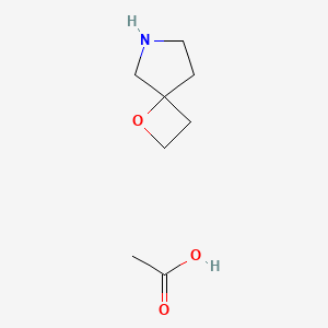 molecular formula C8H15NO3 B2406785 1-氧杂-6-氮杂螺[3.4]辛烷乙酸酯 CAS No. 2225141-35-3