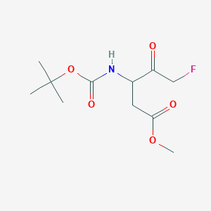 molecular formula C11H18FNO5 B2406791 Boc-D-FMK CAS No. 187389-53-3; 634911-80-1