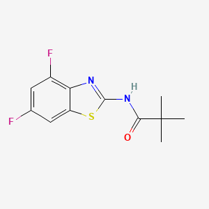 molecular formula C12H12F2N2OS B2406796 N-(4,6-difluorobenzo[d]thiazol-2-yl)pivalamide CAS No. 907974-18-9