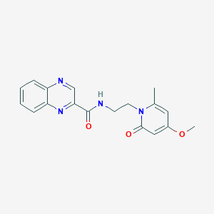 molecular formula C18H18N4O3 B2406802 N-(2-(4-methoxy-6-methyl-2-oxopyridin-1(2H)-yl)ethyl)quinoxaline-2-carboxamide CAS No. 1903738-92-0