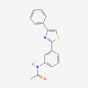 molecular formula C17H14N2OS B2406808 N-[3-(4-phenyl-1,3-thiazol-2-yl)phenyl]acetamide CAS No. 400077-98-7