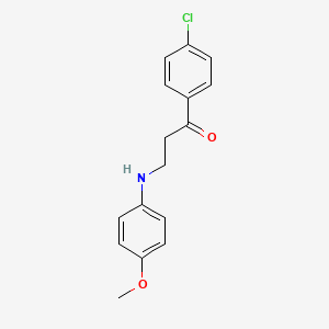 molecular formula C16H16ClNO2 B2406809 1-(4-Chlorophenyl)-3-(4-methoxyanilino)-1-propanone CAS No. 175783-76-3
