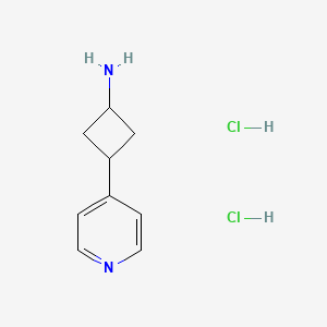 molecular formula C9H14Cl2N2 B2406810 3-Pyridin-4-ylcyclobutan-1-amine;dihydrochloride CAS No. 2171988-01-3
