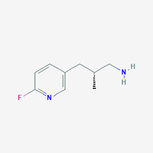molecular formula C9H13FN2 B2406816 (2R)-3-(6-Fluoropyridin-3-yl)-2-methylpropan-1-amine CAS No. 2248173-31-9