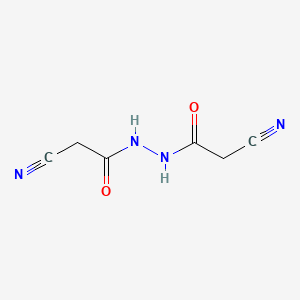molecular formula C6H6N4O2 B2406825 2-cyano-N'-(2-cyanoacetyl)acetohydrazide CAS No. 73673-39-9