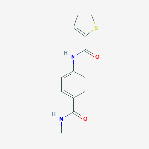 molecular formula C13H12N2O2S B240683 N-[4-(methylcarbamoyl)phenyl]thiophene-2-carboxamide 