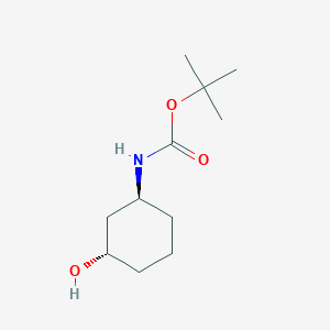 molecular formula C11H21NO3 B2406832 tert-Butyl ((1S,3S)-3-hydroxycyclohexyl)carbamate CAS No. 1422443-57-9; 1425253-99-1