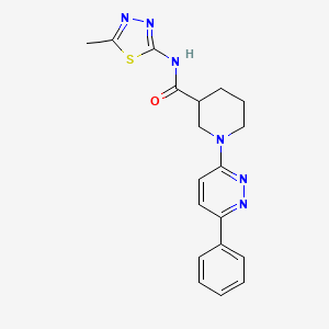 N-(5-methyl-1,3,4-thiadiazol-2-yl)-1-(6-phenylpyridazin-3-yl)piperidine-3-carboxamide