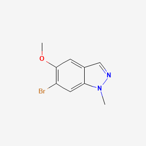 molecular formula C9H9BrN2O B2406847 6-bromo-5-methoxy-1-methyl-1H-indazole CAS No. 1577179-97-5