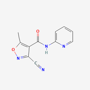 molecular formula C11H8N4O2 B2406850 3-氰基-5-甲基-N-(2-吡啶基)-4-异噁唑甲酰胺 CAS No. 400076-15-5