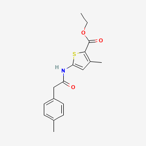molecular formula C17H19NO3S B2406854 3-甲基-5-(2-(对甲苯基)乙酰氨基)噻吩-2-羧酸乙酯 CAS No. 923379-44-6