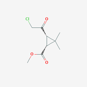 molecular formula C9H13ClO3 B2406862 Methyl (1R,3S)-3-(2-chloroacetyl)-2,2-dimethylcyclopropane-1-carboxylate CAS No. 2416218-79-4