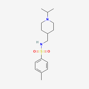 molecular formula C16H26N2O2S B2406867 N-((1-isopropylpiperidin-4-yl)methyl)-4-methylbenzenesulfonamide CAS No. 946233-77-8