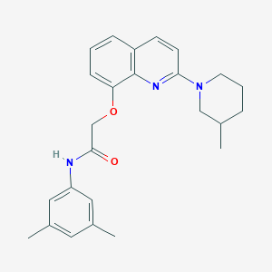 molecular formula C25H29N3O2 B2406872 N-(3,5-dimethylphenyl)-2-((2-(3-methylpiperidin-1-yl)quinolin-8-yl)oxy)acetamide CAS No. 921578-00-9