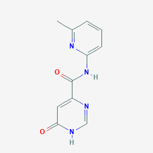 molecular formula C11H10N4O2 B2406879 6-hydroxy-N-(6-methylpyridin-2-yl)pyrimidine-4-carboxamide CAS No. 2034447-07-7
