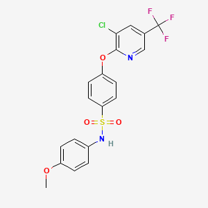 4-((3-chloro-5-(trifluoromethyl)-2-pyridinyl)oxy)-N-(4-methoxyphenyl)benzenesulfonamide