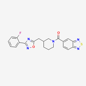 Benzo[c][1,2,5]thiadiazol-5-yl(3-((3-(2-fluorophenyl)-1,2,4-oxadiazol-5-yl)methyl)piperidin-1-yl)methanone