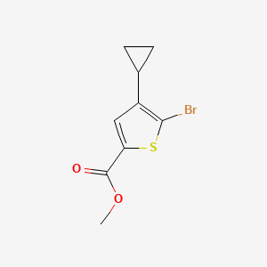 molecular formula C9H9BrO2S B2406905 5-溴-4-环丙基噻吩-2-甲酸甲酯 CAS No. 2514953-04-7