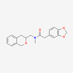 2-(benzo[d][1,3]dioxol-5-yl)-N-(isochroman-3-ylmethyl)-N-methylacetamide