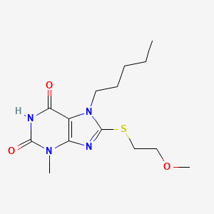 8-(2-Methoxyethylsulfanyl)-3-methyl-7-pentylpurine-2,6-dione