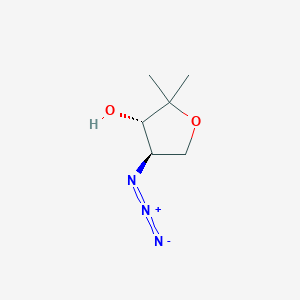 molecular formula C6H11N3O2 B2406919 (3S,4R)-4-Azido-2,2-dimethyloxolan-3-ol CAS No. 2416218-35-2