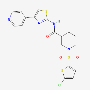 1-((5-chlorothiophen-2-yl)sulfonyl)-N-(4-(pyridin-4-yl)thiazol-2-yl)piperidine-3-carboxamide